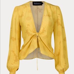 Realisation Par Yellow Floral Blouse